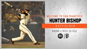 Hunter Bishop was the #10 overall pick in the 2019 MLB draft